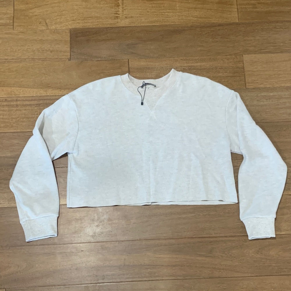 Zara Cropped Sweatshirt Size L